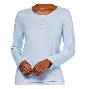 NEW CHARTER CLUB LUXURY women's soft knit pajama top in leaf lusters